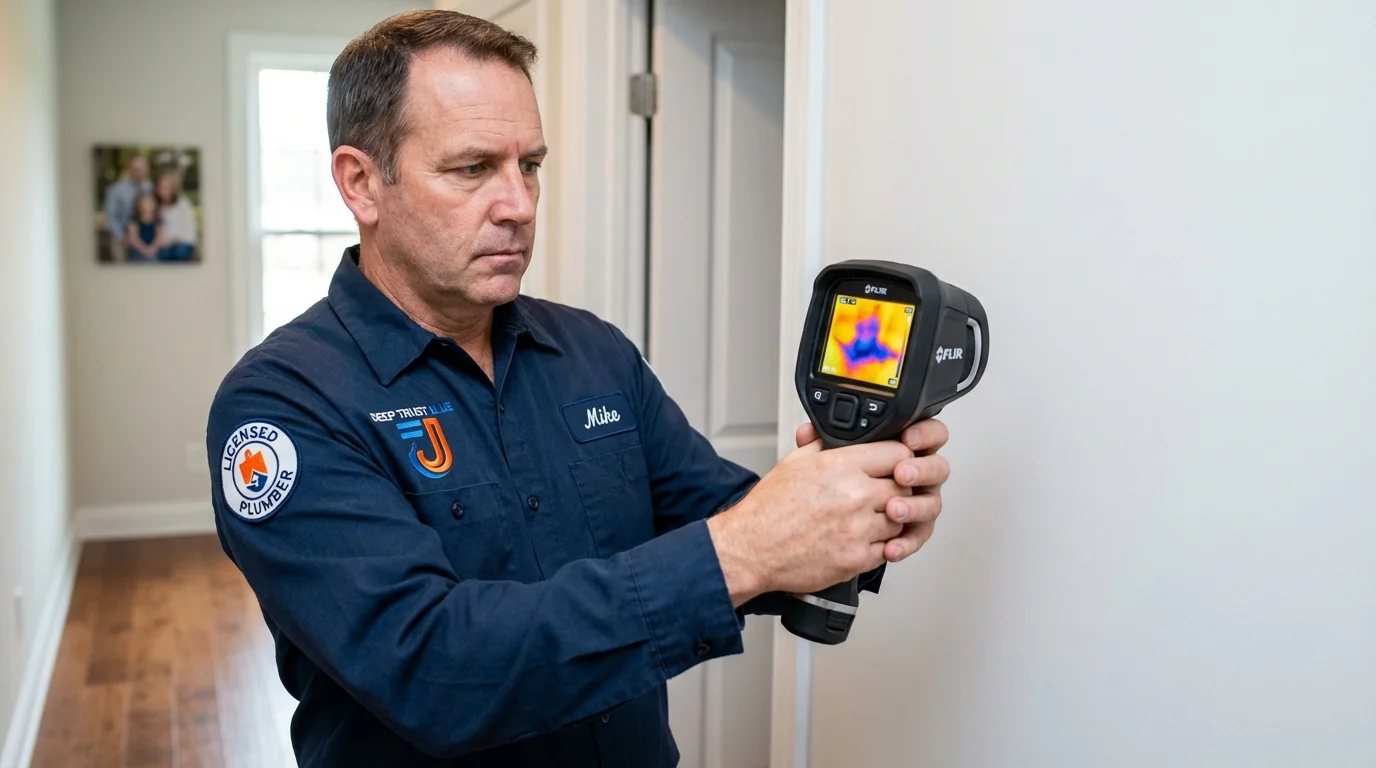 Thermal imaging leak detection by Johns Plumbing LLC in Mason City